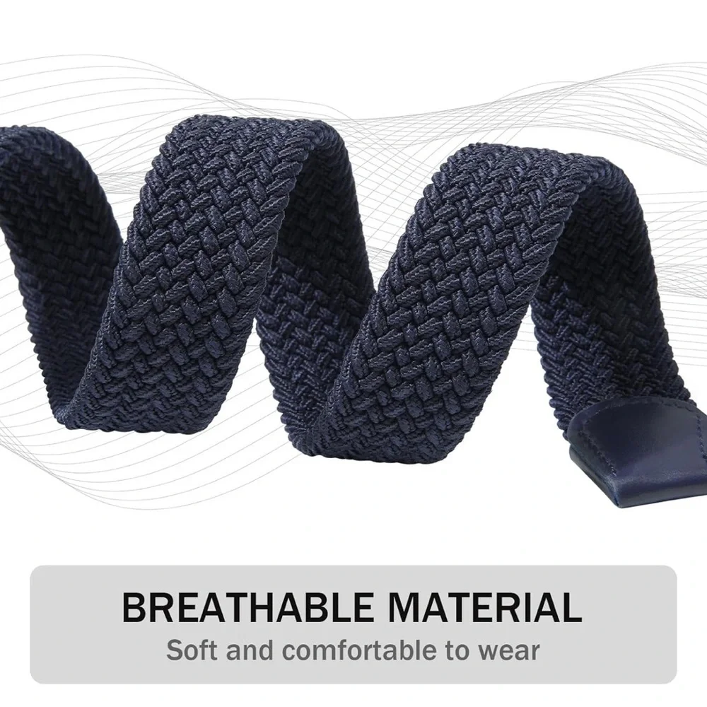 Blue Woven Elastic Belt
